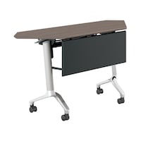 コンフェスト スタンコーナーD4濃木目パネル付棚付