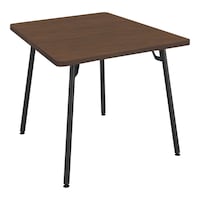フランカ角形4本脚W8D8H6脚黒天板ブラウン