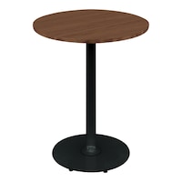 フランカ円形単柱脚W6D6H7脚黒天板ブラウン