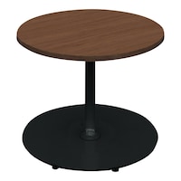 フランカ円形単柱脚W7D7H6脚黒天板ブラウン