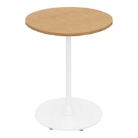 フランカ円形単柱脚W9D9H10脚白天板Nオーク