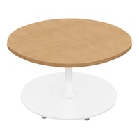 フランカ円形単柱脚W9D9H4脚白天板Nオーク