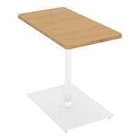 フランカ角形単柱脚W4D8H6脚白天板Nオーク