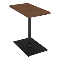 フランカ角形単柱脚W4D8H7脚黒天板ブラウン