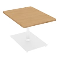 フランカ角形単柱脚W6D8H4脚白天板Nオーク