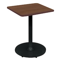 フランカ角形単柱脚W4D4H6脚黒天板ブラウン