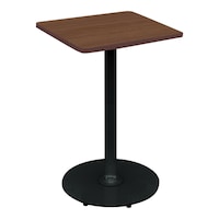 フランカ角形単柱脚W4D4H7脚黒天板ブラウン