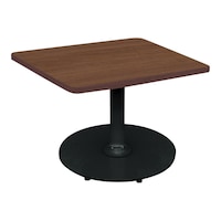 フランカ角形単柱脚W6D6H4脚黒天板ブラウン