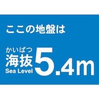 海抜ステッカー5.4m(2枚入)