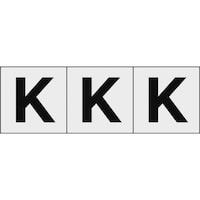 アルファベットステッカー30×30「K」透明3枚入