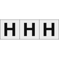 アルファベットステッカー30×30「H」透明3枚入