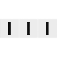 アルファベットステッカー30×30「I」透明3枚入