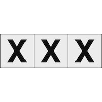 アルファベットステッカー30×30「X」透明3枚入