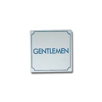 ヒカリ GENTLEMEN 80mm×80mm×1mm KS8951 標識・安全テープ類 壁掛けサインプレート 1個