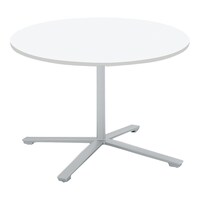 ビエナフラップ円形単柱塗装銀脚キャスタ直径105W