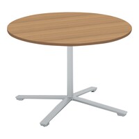 ビエナフラップ円形単柱塗装銀脚キャスタ直径105M