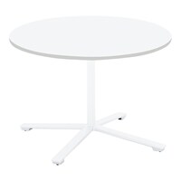 ビエナフラップ円形単柱塗装白脚キャスタ直径105W