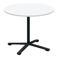 ビエナ フラップ円形単柱塗装黒脚キャスタ直径90W