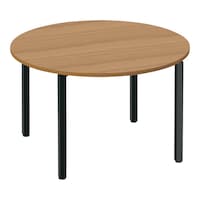 ワークフィット円M配線箱無A脚W120D120黒M