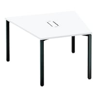 ワークフィット台M配線箱付A脚122118.5黒W