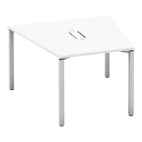 ワークフィット台M配線箱付A脚122118.5銀W