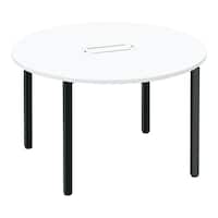 ワークフィット円M配線箱付A脚W120D120黒W