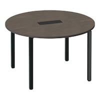 ワークフィット円M配線箱付A脚W120D120黒B