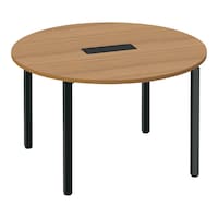 ワークフィット円M配線箱付A脚W120D120黒M