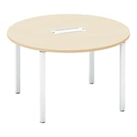 ワークフィット円M配線箱付A脚W120D120白N