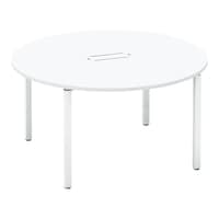 ワークフィット円M配線箱付A脚W140D140白W