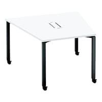 ワークフィット台M配線箱付C脚122118.5黒W