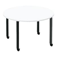 ワークフィット円M配線箱無C脚W120D120黒W