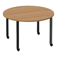 ワークフィット円M配線箱無C脚W120D120黒M