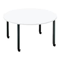 ワークフィット円M配線箱無C脚W140D140黒W