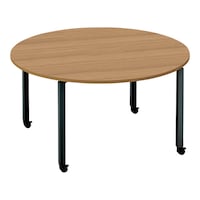 ワークフィット円M配線箱無C脚W140D140黒M