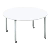 ワークフィット円M配線箱無C脚W140D140銀W