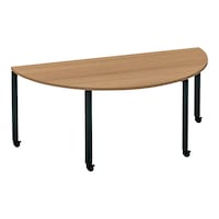 ワークフィット半円MC脚W180D90黒M