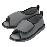 転倒予防シューズ(つま先なし) グレー M