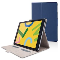 エレコム iPad ケース 第7世代 第8世代 10.2 対応 フラップ レザー フリーアングルスタンド ネイビー