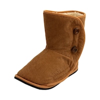 大きく開くルームブーツ キャメル M