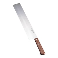 赤合板柄スイカ庖丁(ステンレス製)