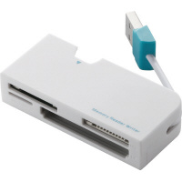 USB2.0対応 ケーブル収納カードリーダー