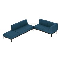 ソファ コレッソ コーナーB 座青天板白 脚黒