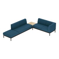 ソファ コレッソ コーナーB 座青天板薄茶 脚黒