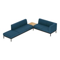 ソファ コレッソ コーナーB 座青天板明茶 脚黒