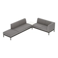 ソファ コレッソ コーナーB 座灰天板白 脚黒