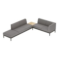 ソファ コレッソ コーナーB 座灰天板薄茶 脚黒