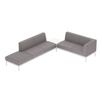 ソファ コレッソ コーナーB 座明灰天板白 脚白