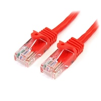スターテック Cat5e LANケーブル 3m レッド 1個 45PAT3MRD