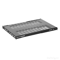 スターテック サーバーラック棚板 伸縮式放熱用スリット付 1U ブラック 幅450x奥行700x高さ44 mm ADJSHELFHDV パソコンアクセサリ(その他)